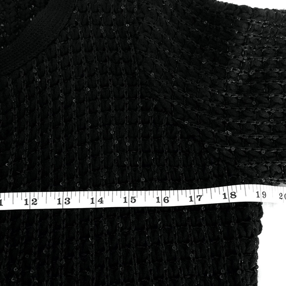 Cyrus Black Knit Sequins Cardigan Top - Picture 8 of 12